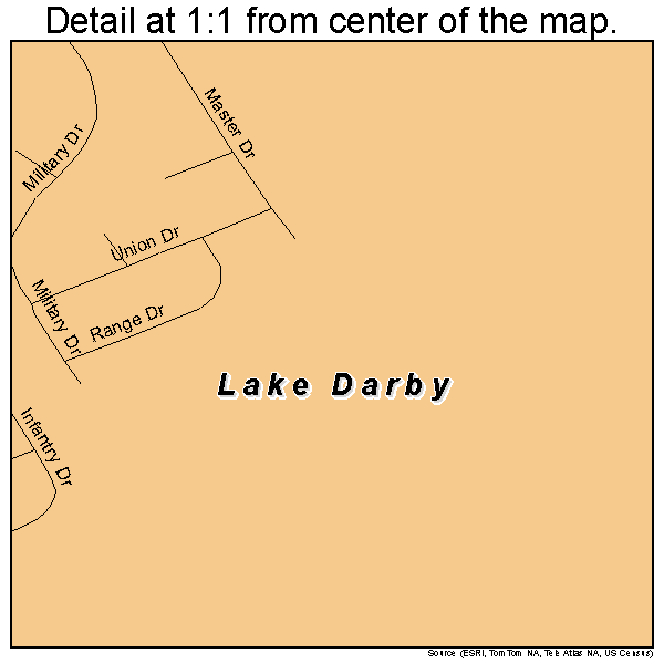 Lake Darby, Ohio road map detail