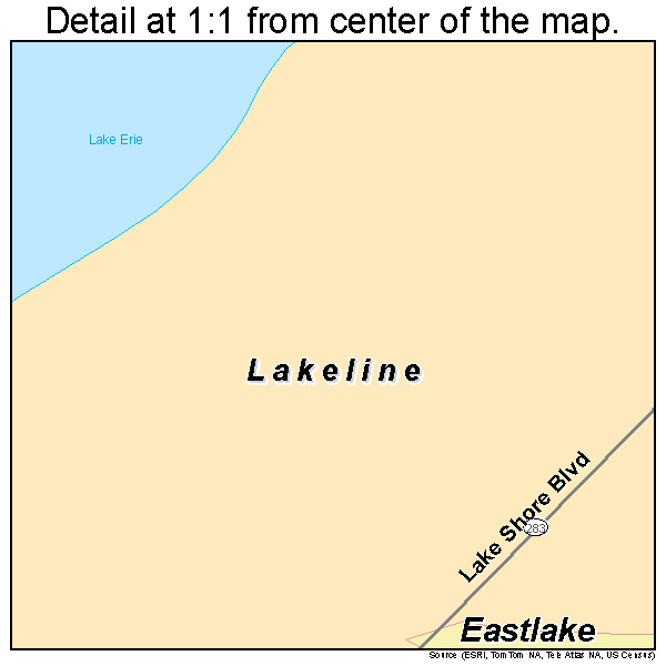 Lakeline, Ohio road map detail