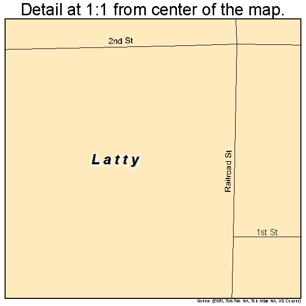 Latty, Ohio road map detail