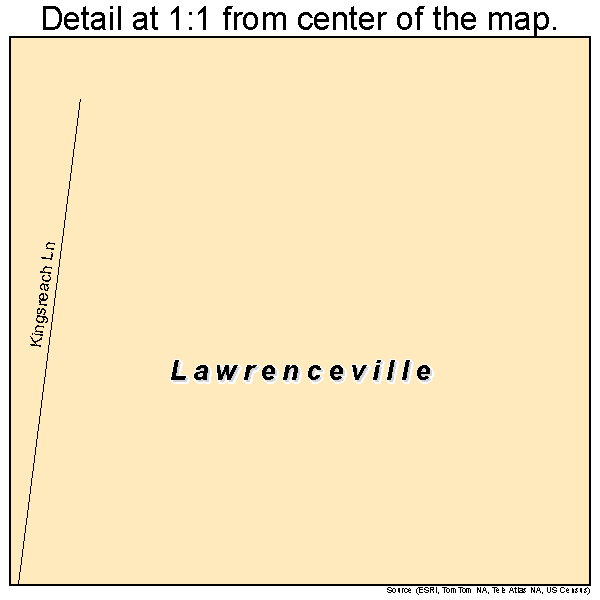 Lawrenceville, Ohio road map detail