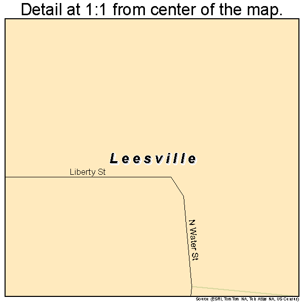 Leesville, Ohio road map detail