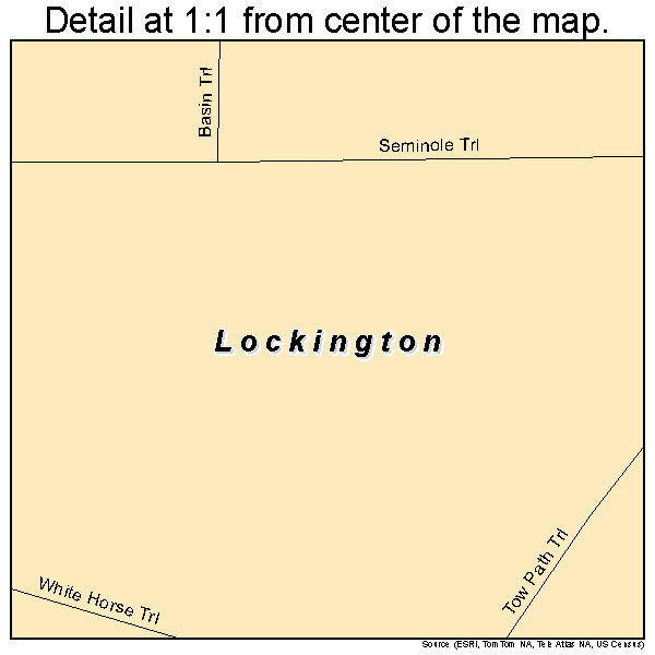 Lockington, Ohio road map detail