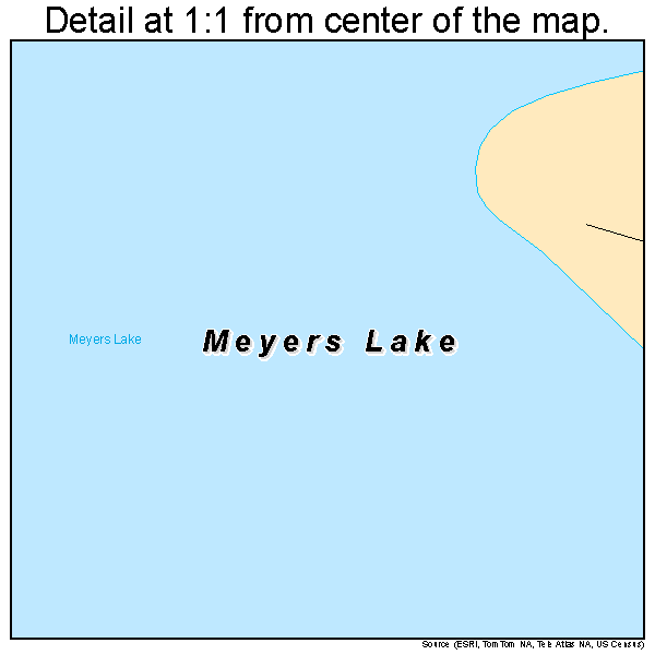 Meyers Lake, Ohio road map detail