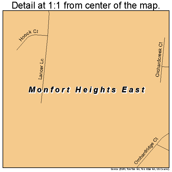 Monfort Heights East, Ohio road map detail