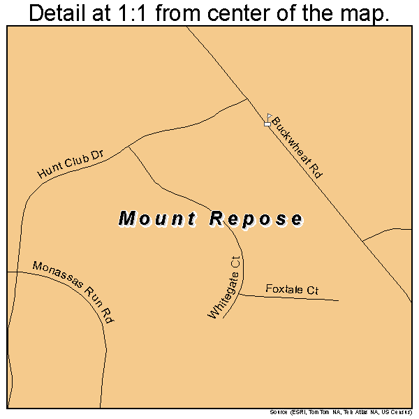 Mount Repose, Ohio road map detail