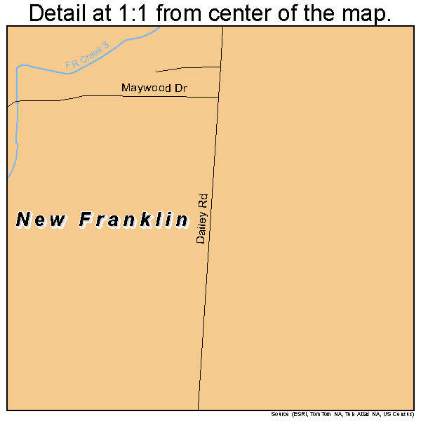 New Franklin, Ohio road map detail