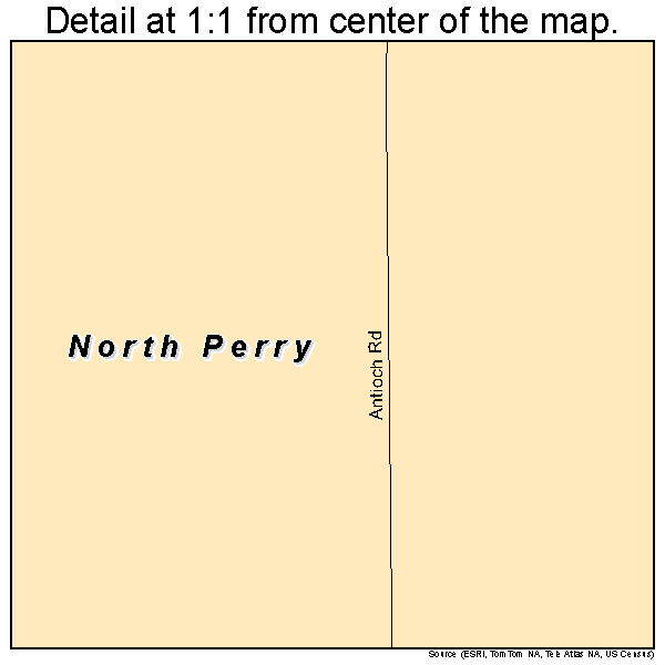 North Perry, Ohio road map detail