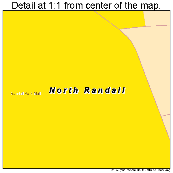 North Randall, Ohio road map detail
