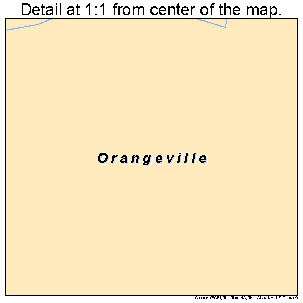 Orangeville, Ohio road map detail