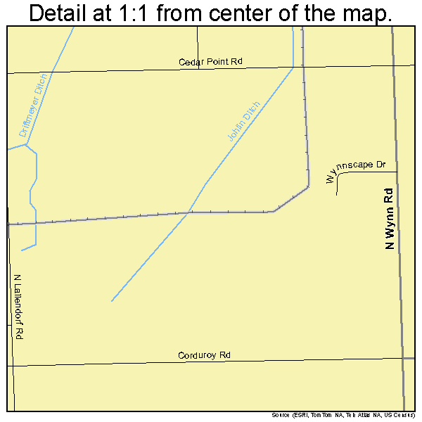 Oregon, Ohio road map detail