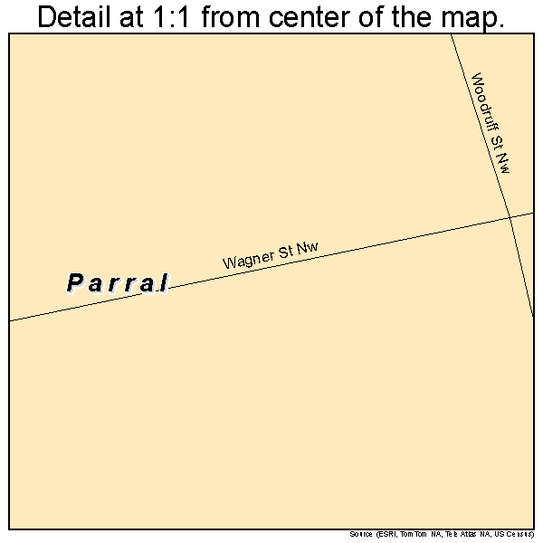 Parral, Ohio road map detail