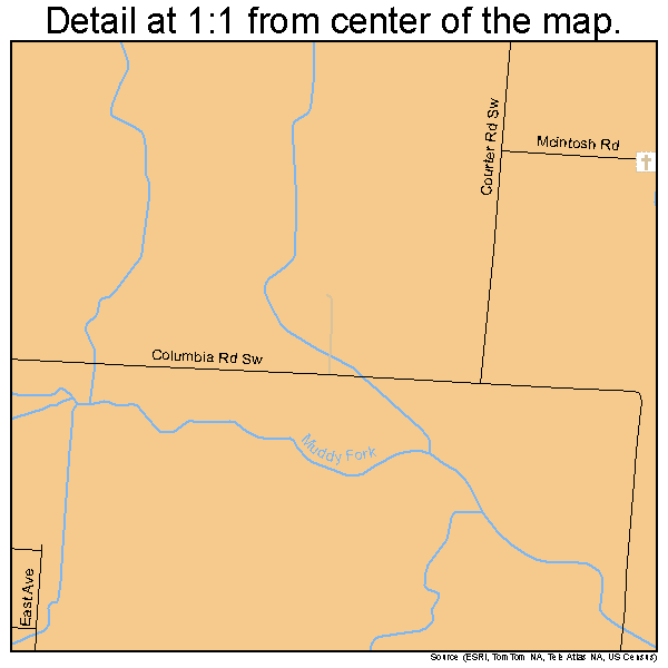 Pataskala, Ohio road map detail