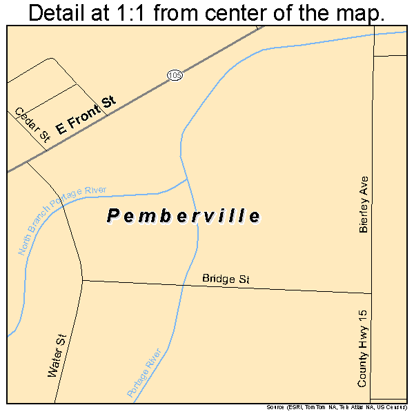 Pemberville, Ohio road map detail