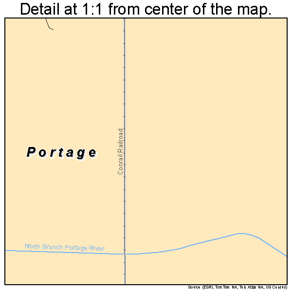 Portage, Ohio road map detail