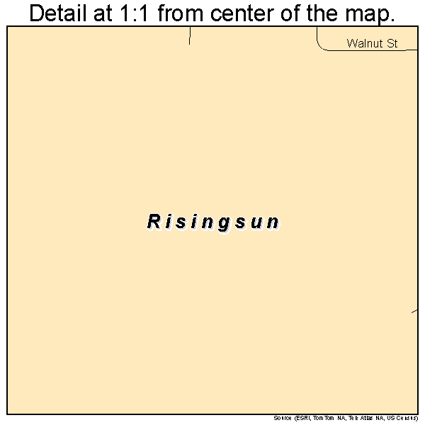 Risingsun, Ohio road map detail