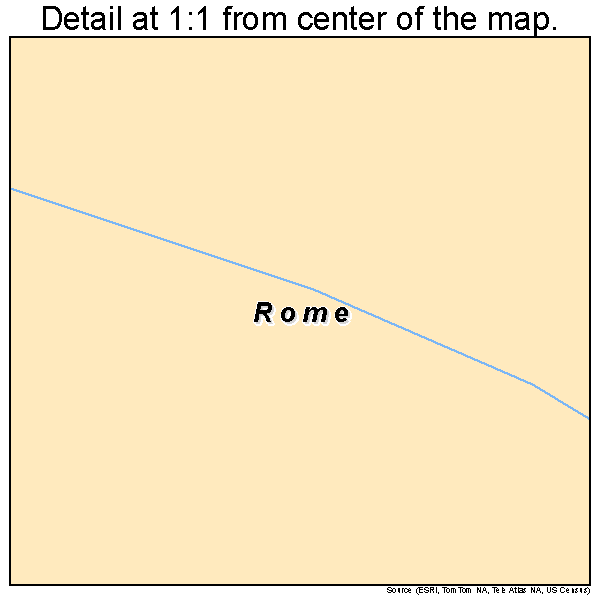 Rome, Ohio road map detail
