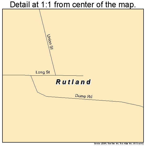 Rutland, Ohio road map detail