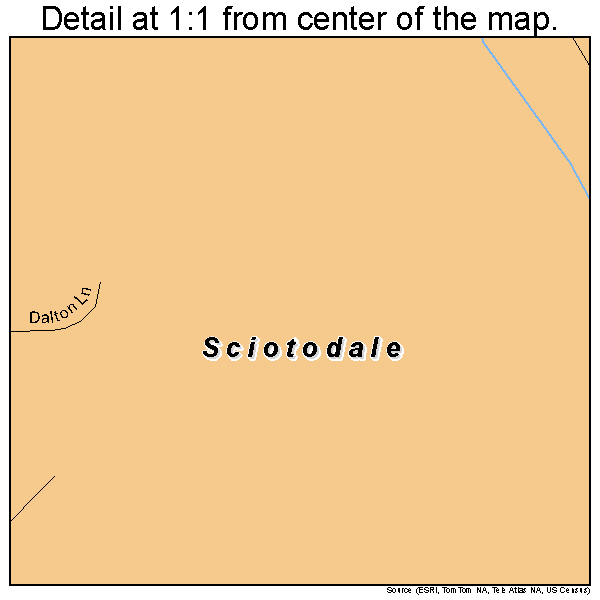 Sciotodale, Ohio road map detail