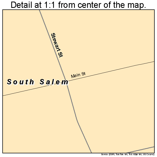 South Salem, Ohio road map detail
