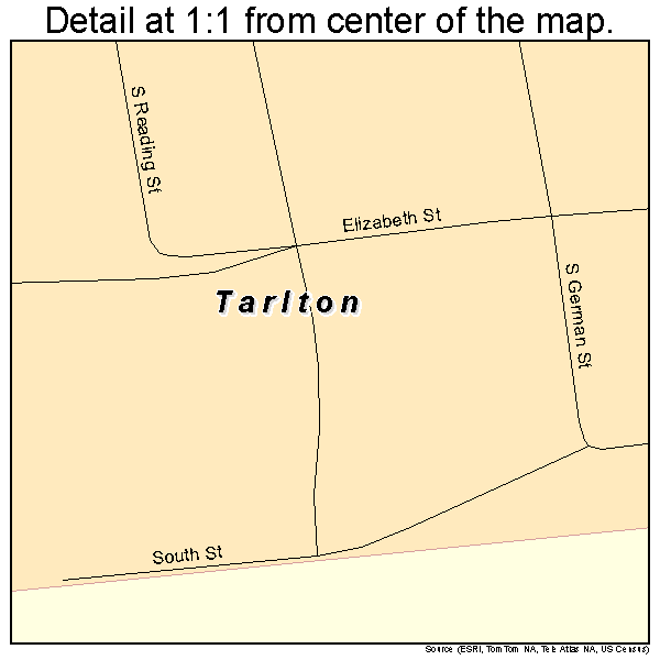 Tarlton, Ohio road map detail