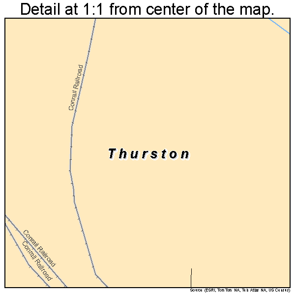 Thurston, Ohio road map detail