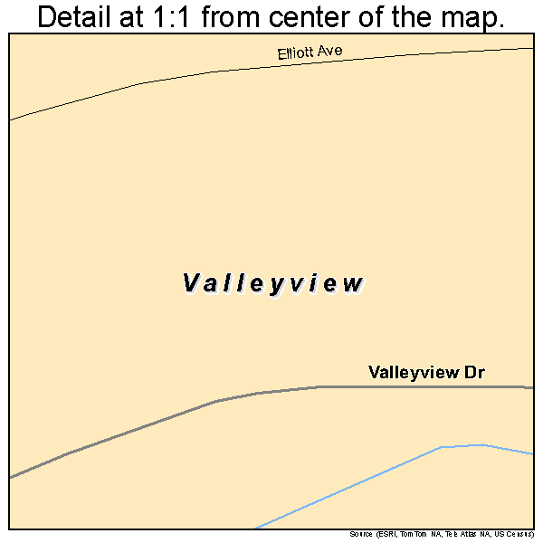 Valleyview, Ohio road map detail