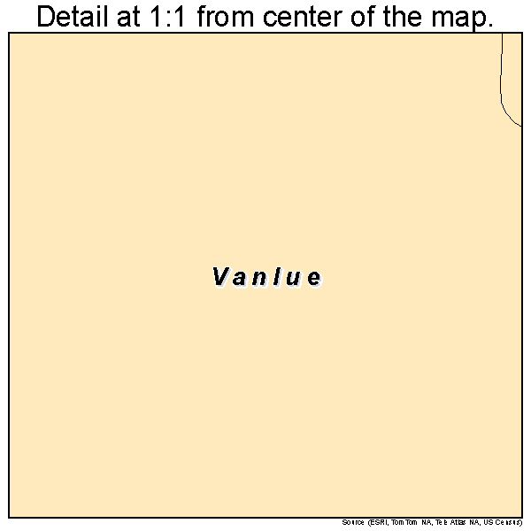 Vanlue, Ohio road map detail