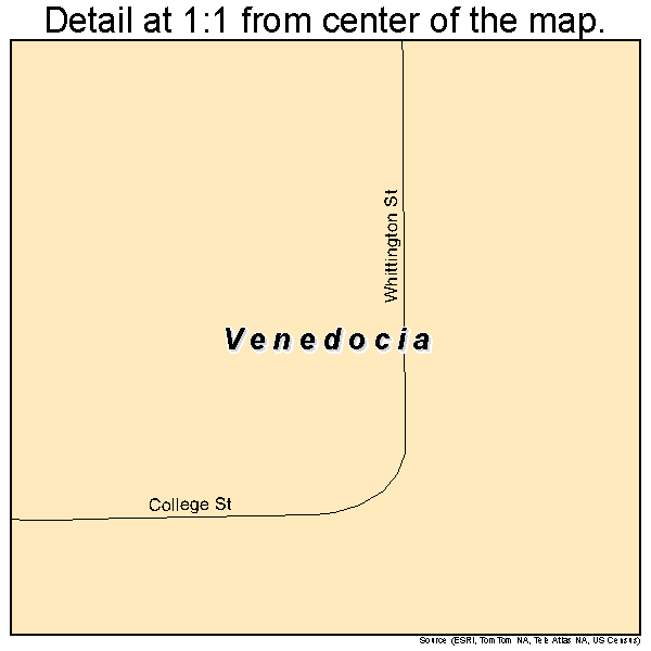 Venedocia, Ohio road map detail