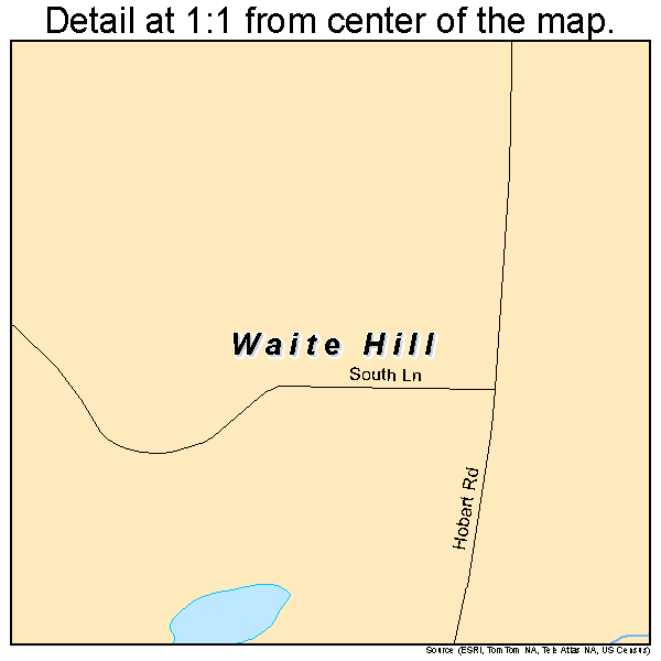 Waite Hill, Ohio road map detail
