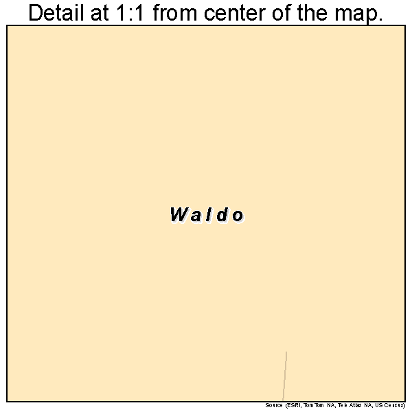 Waldo, Ohio road map detail