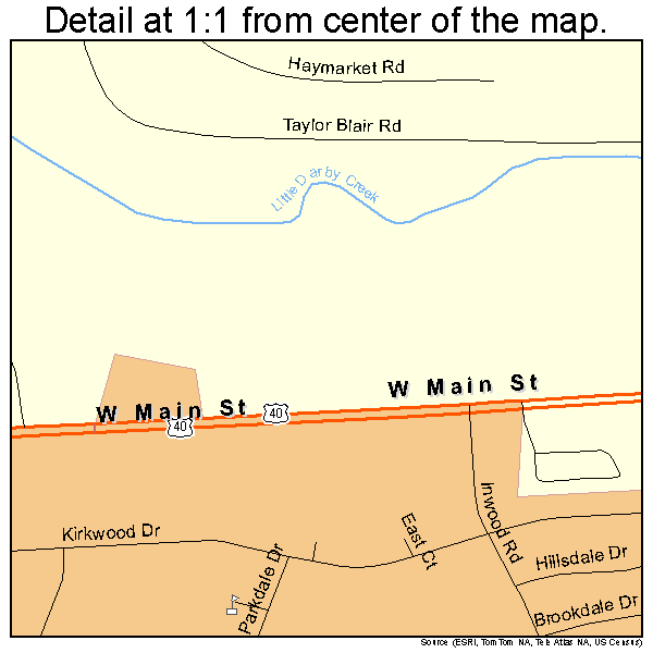 West Jefferson, Ohio road map detail