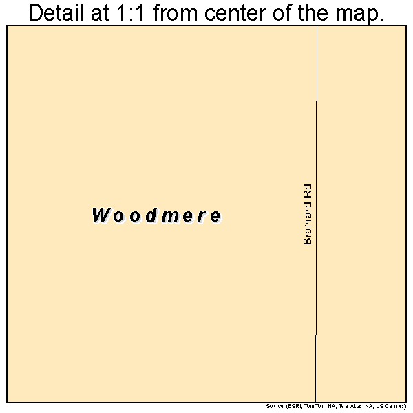 Woodmere, Ohio road map detail