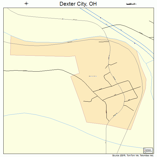 Dexter City, OH street map