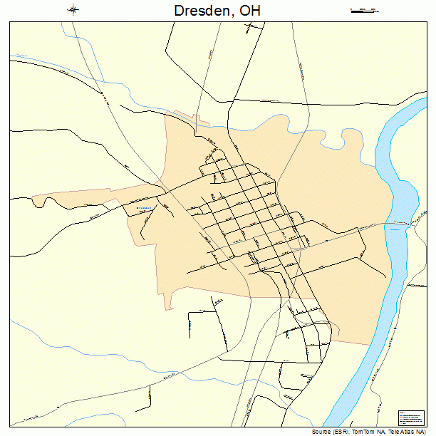 Dresden, OH street map