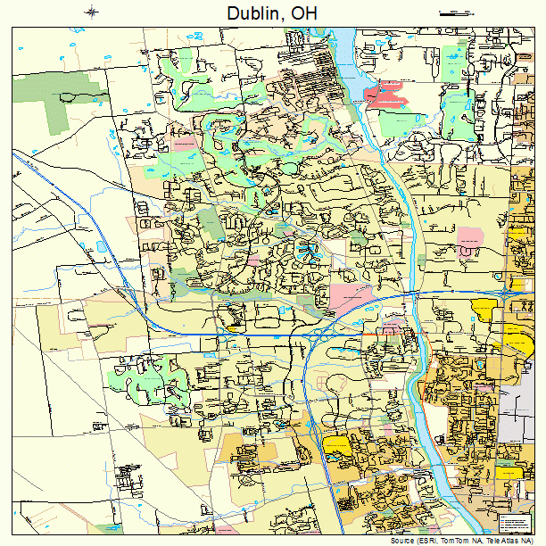 Dublin, OH street map