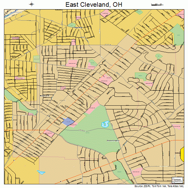 East Cleveland, OH street map