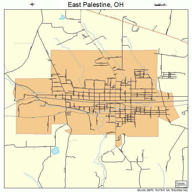 East Palestine, OH street map