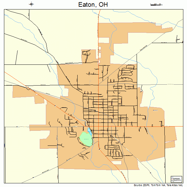 Eaton, OH street map