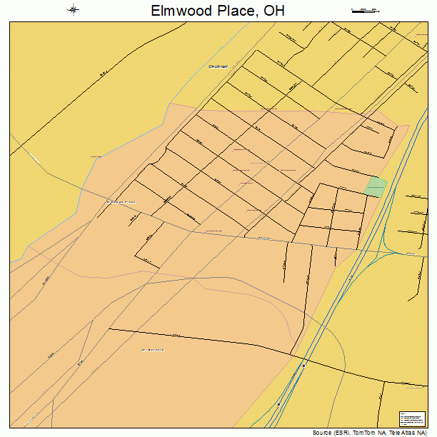 Elmwood Place, OH street map