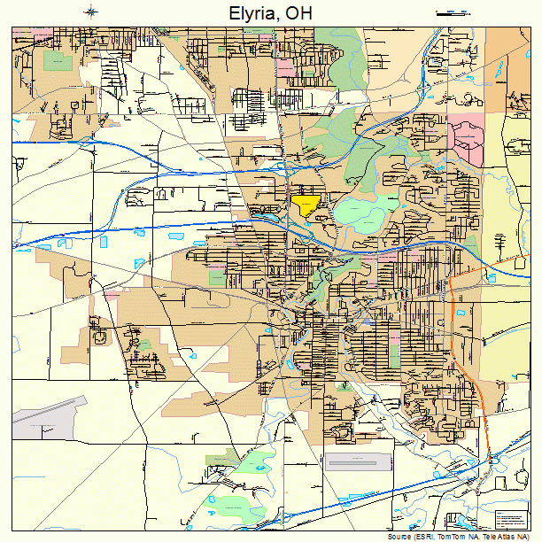Elyria, OH street map