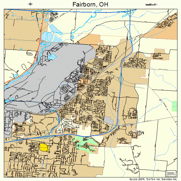 Fairborn, OH street map