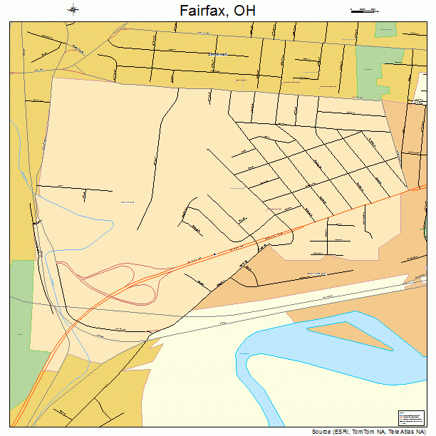 Fairfax, OH street map
