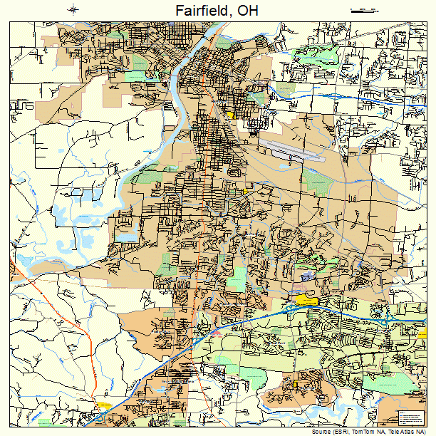 Fairfield, OH street map