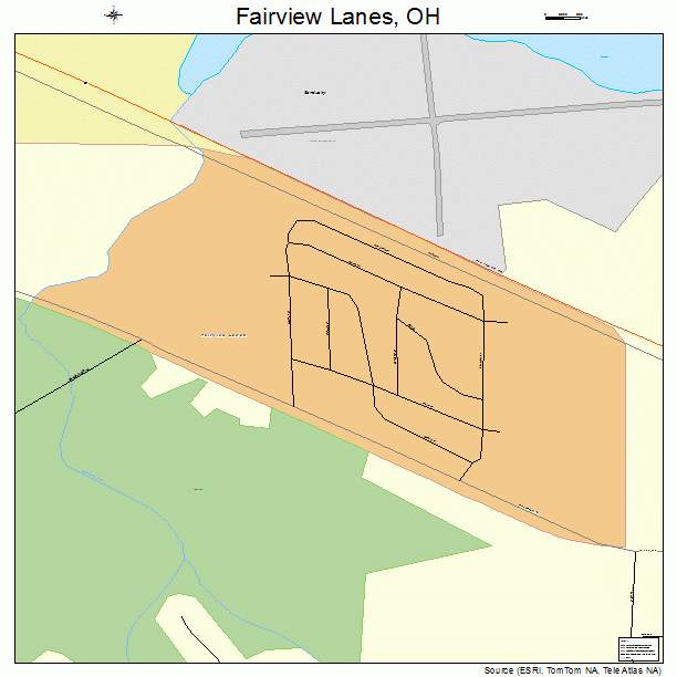 Fairview Lanes, OH street map