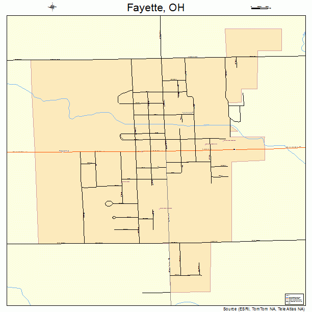 Fayette, OH street map