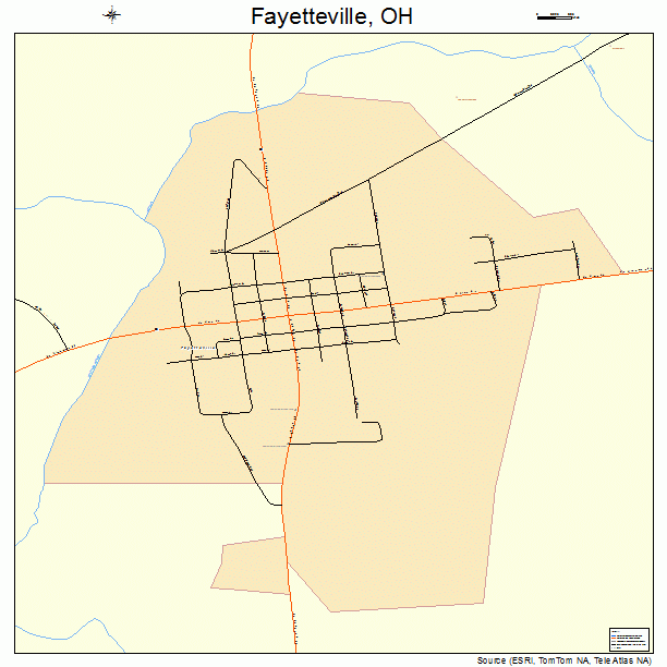 Fayetteville, OH street map