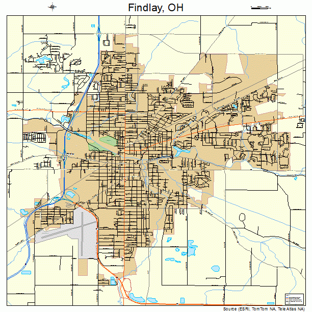 Findlay, OH street map