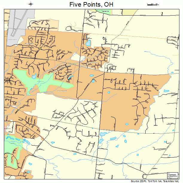 Five Points, OH street map