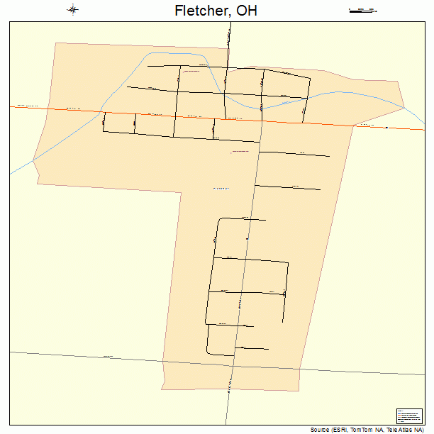 Fletcher, OH street map