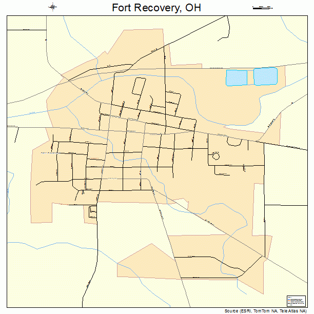 Fort Recovery, OH street map